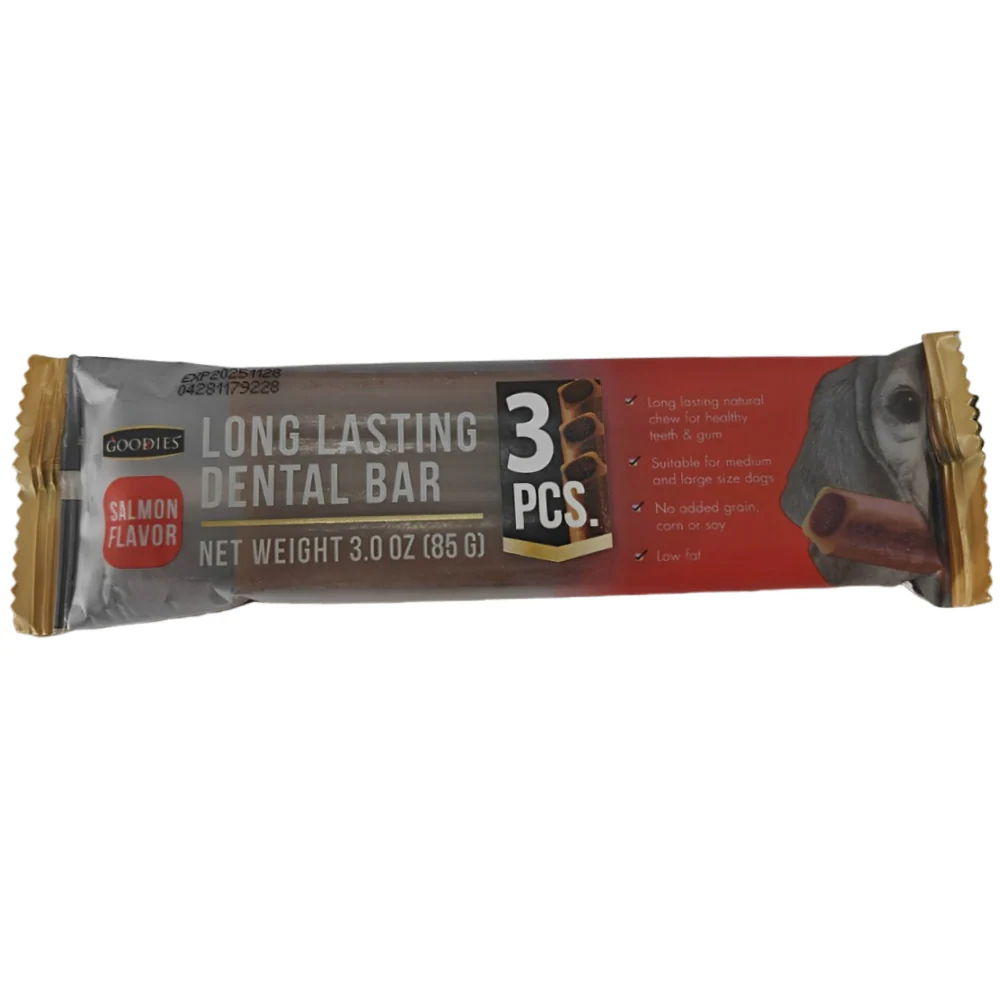 Goodies Long Lasting Dental Bar Salmon Dog Treats - Image 2