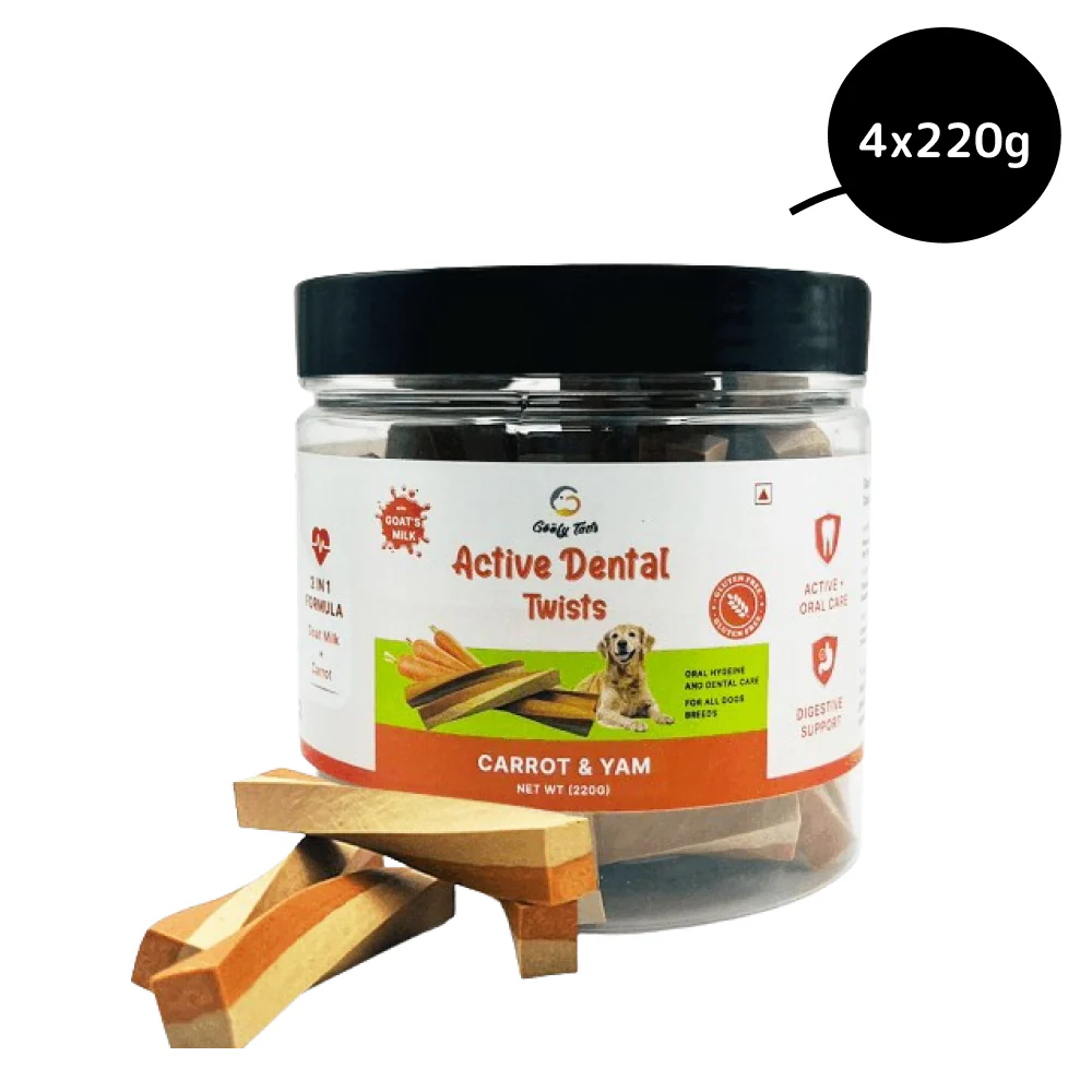 Goofy Tails Carrot and Yam Active Dental Twists Dog Treats - Image 8
