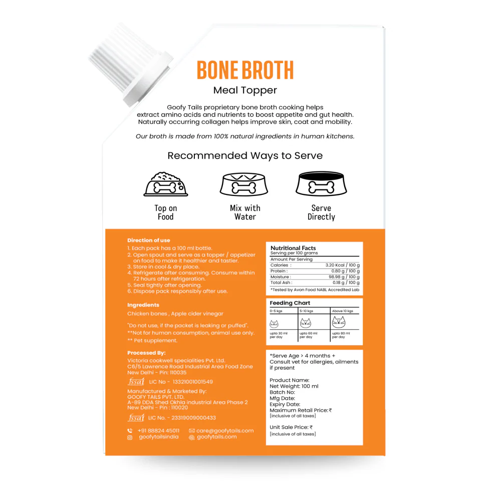 Goofy Tails Chicken Bone Broth for Cats - Image 2
