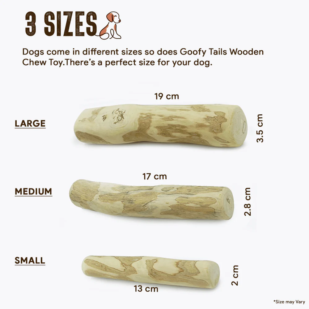 Goofy Tails Coffee Wood Chewing Stick Toy for Dogs | For Medium Chewers - Image 6