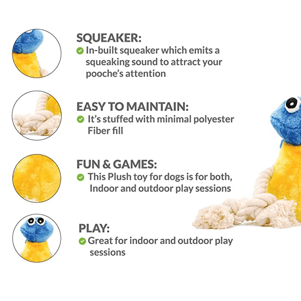 Goofy Tails Cute Furry Bird Squeaky Plush Toy for Dogs - Image 4