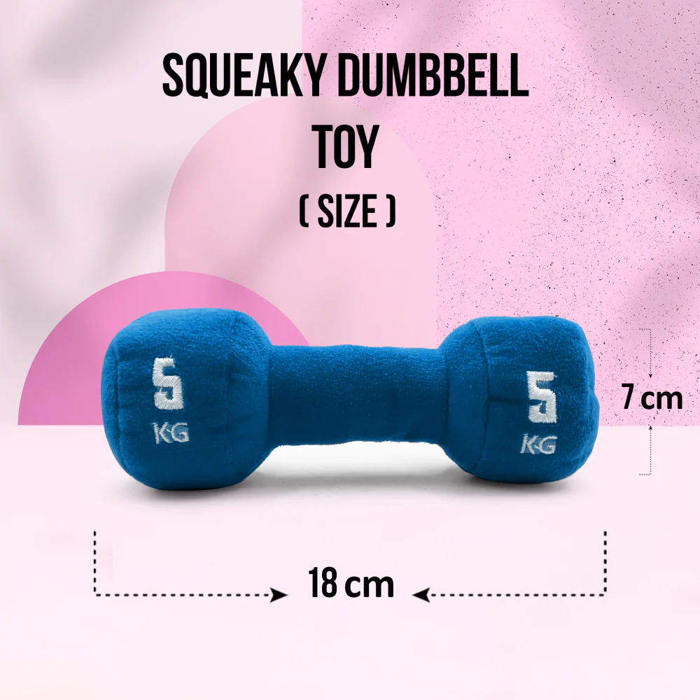 Goofy Tails Gym Series Dumbbell Plush Toy for Dogs (Blue) - Image 4