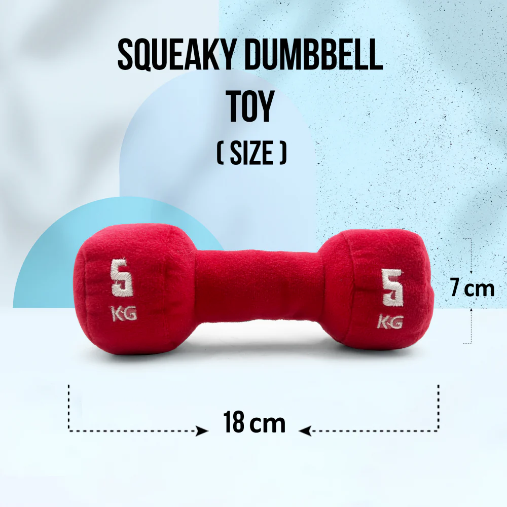 Goofy Tails Gym Series Dumbbell Plush Toy for Dogs (Red) - Image 4