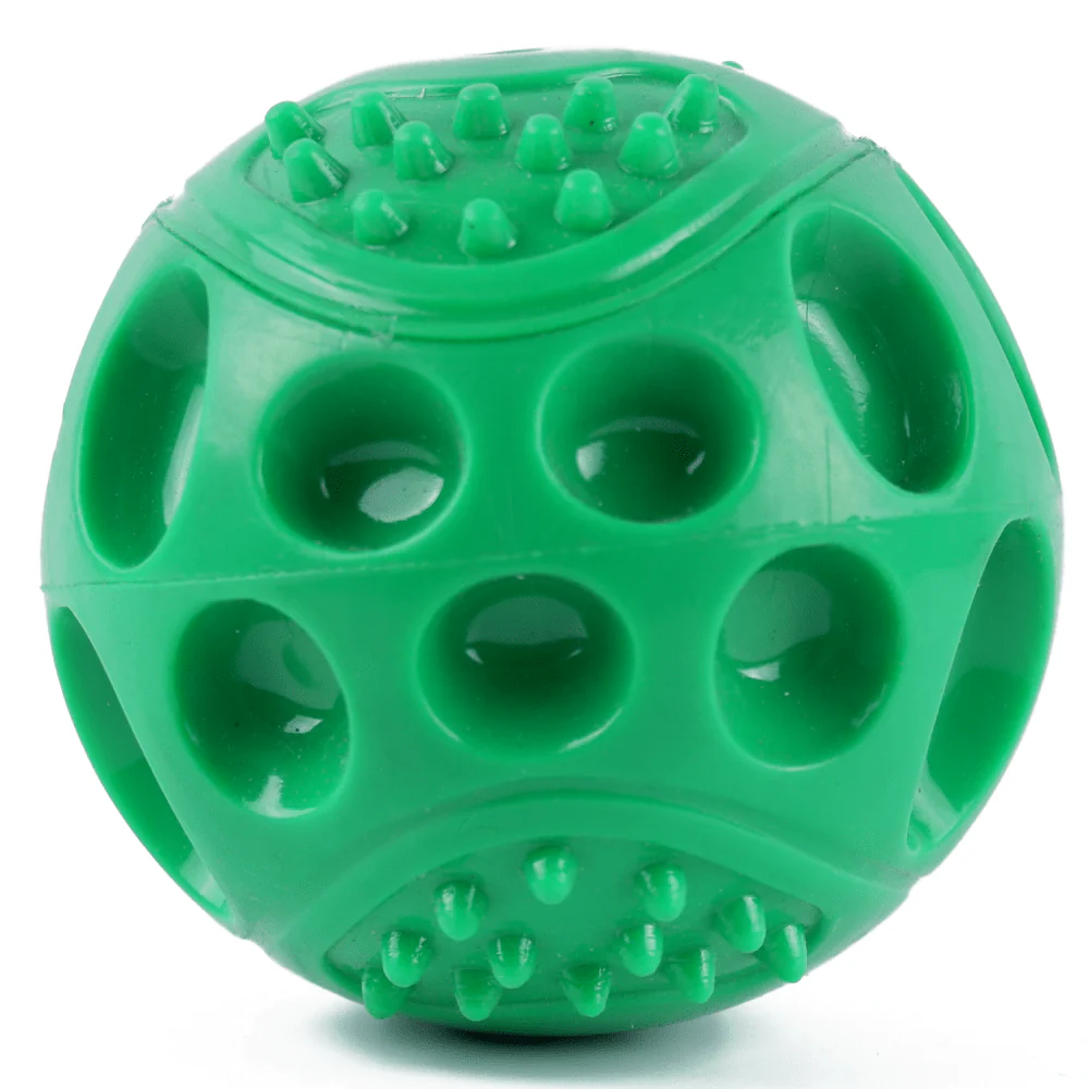 Goofy Tails Hard Squeaky Rubber Ball Toy and Dogsee Veda Shed Control Coconut Oil Shampoo for Dogs Combo - Image 2