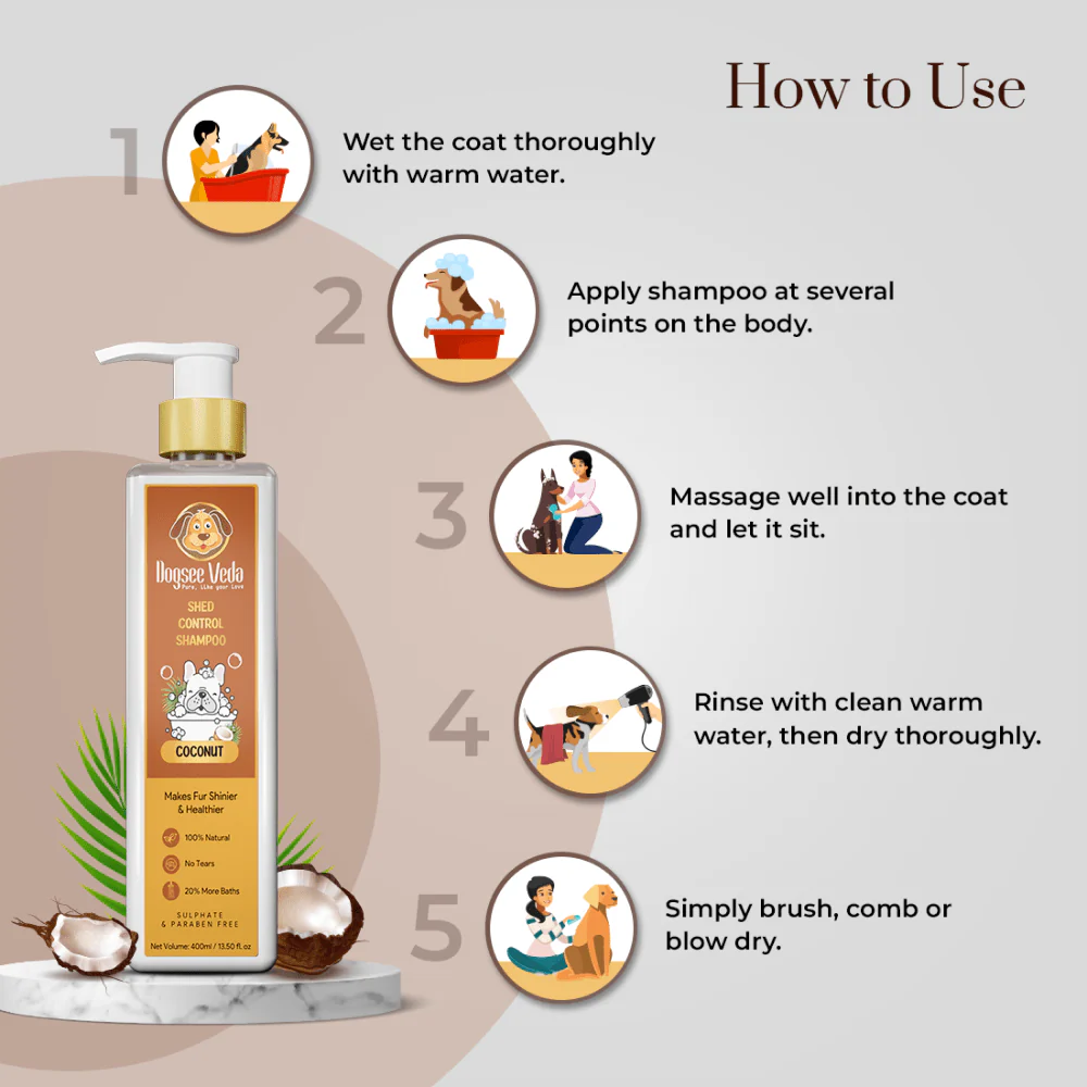 Goofy Tails Hard Squeaky Rubber Ball Toy and Dogsee Veda Shed Control Coconut Oil Shampoo for Dogs Combo - Image 9