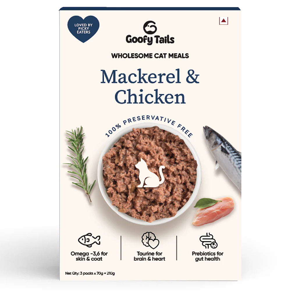 Goofy Tails Mackerel & Chicken Cat Meals
