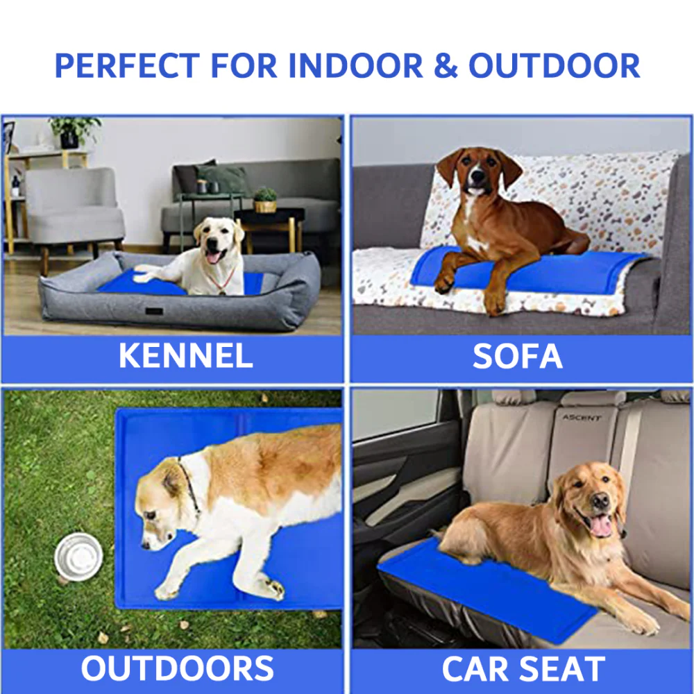 Goofy Tails Pressure Activated Cooling Mat for Dogs and Cats (Blue) - Image 5