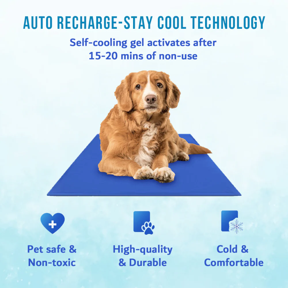 Goofy Tails Pressure Activated Cooling Mat for Dogs and Cats (Blue) - Image 6