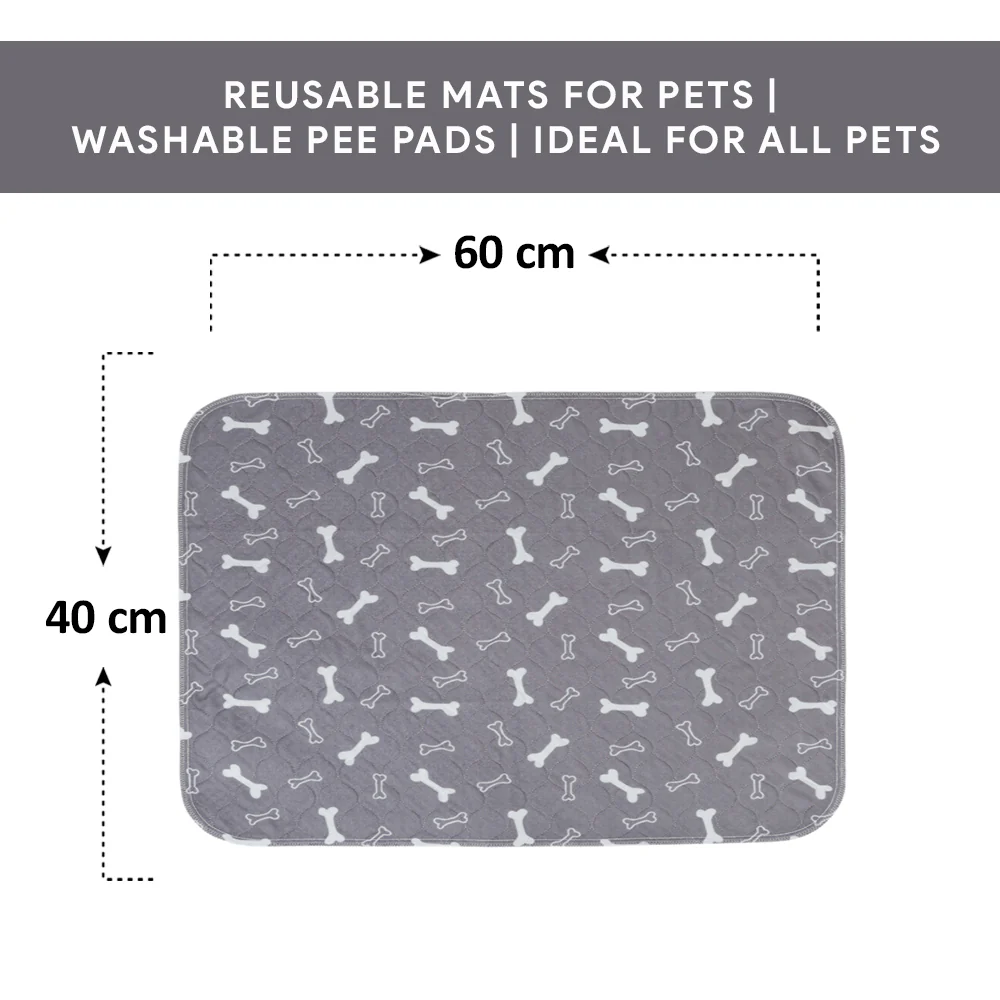 Goofy Tails Reusable Pee Pads for Dogs (Bone Print,60x40cm) - Image 2