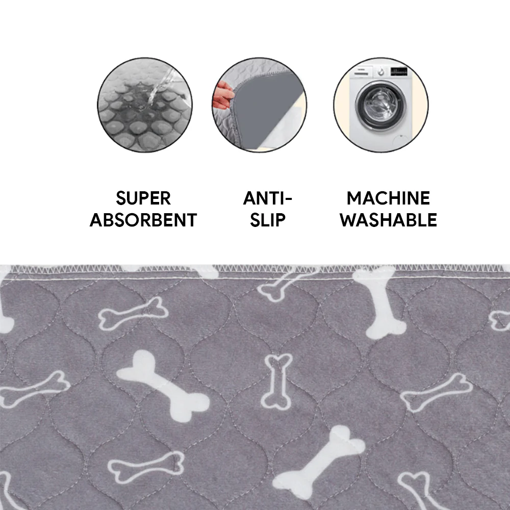 Goofy Tails Reusable Pee Pads for Dogs (Bone Print,60x40cm) - Image 3