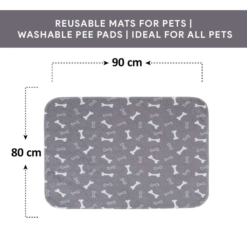 Goofy Tails Reusable Pee Pads for Dogs (Bone Print,90x80cm) - Image 2