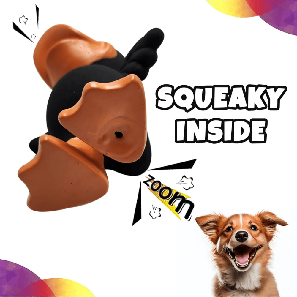 Goofy Tails Latex Squeaky Duck Toy for Dogs - Image 5