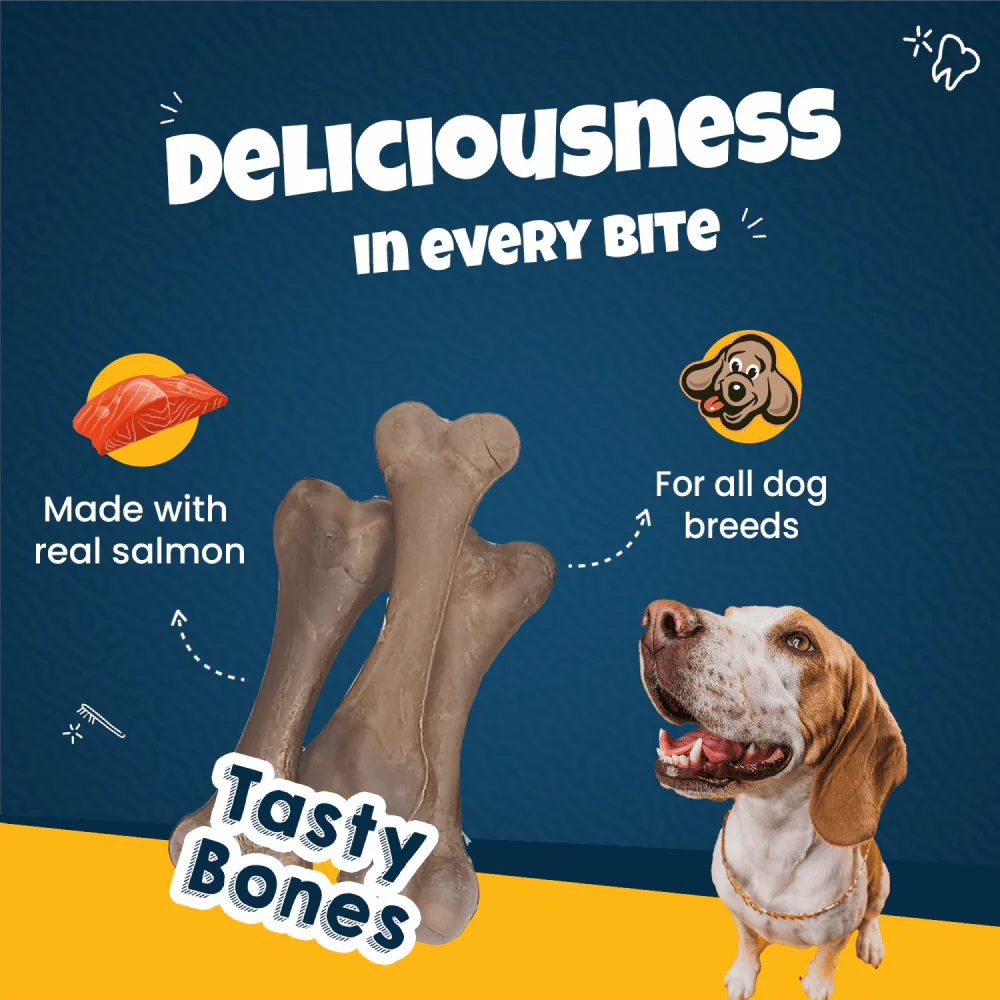 Goofy Tails Salmon Active Dental Bones Dog Treats - Image 6