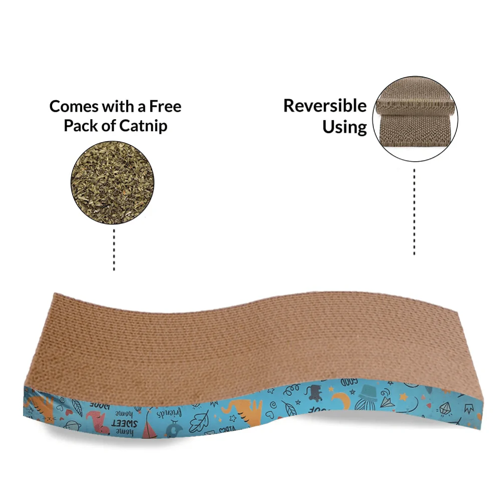 Goofy Tails Scratcher for Cats (Yellow) - Image 3