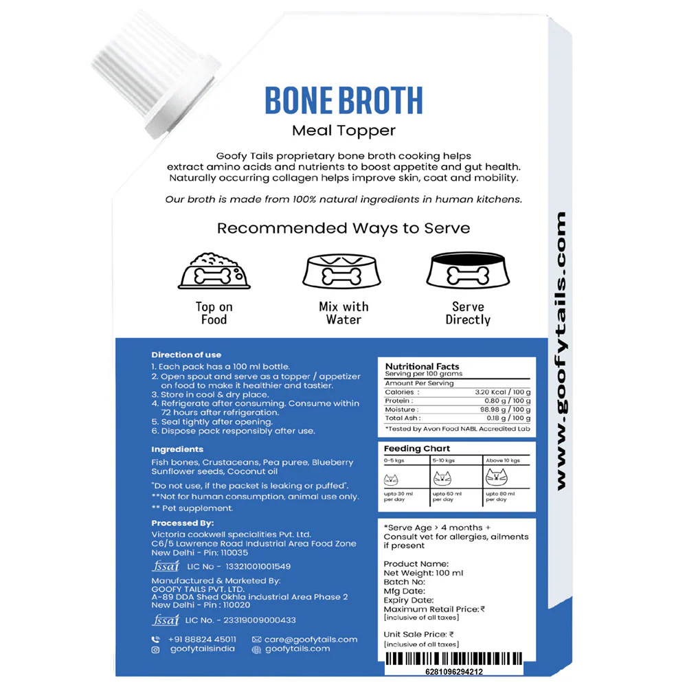 Goofy Tails Seafood Bone Broth for Cats - Image 2