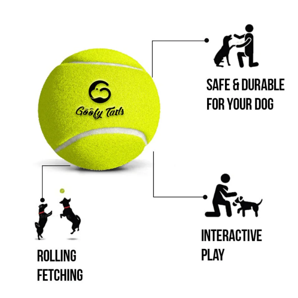 Goofy Tails Sport Tennis Ball Toy for Dogs (Green) - Image 5