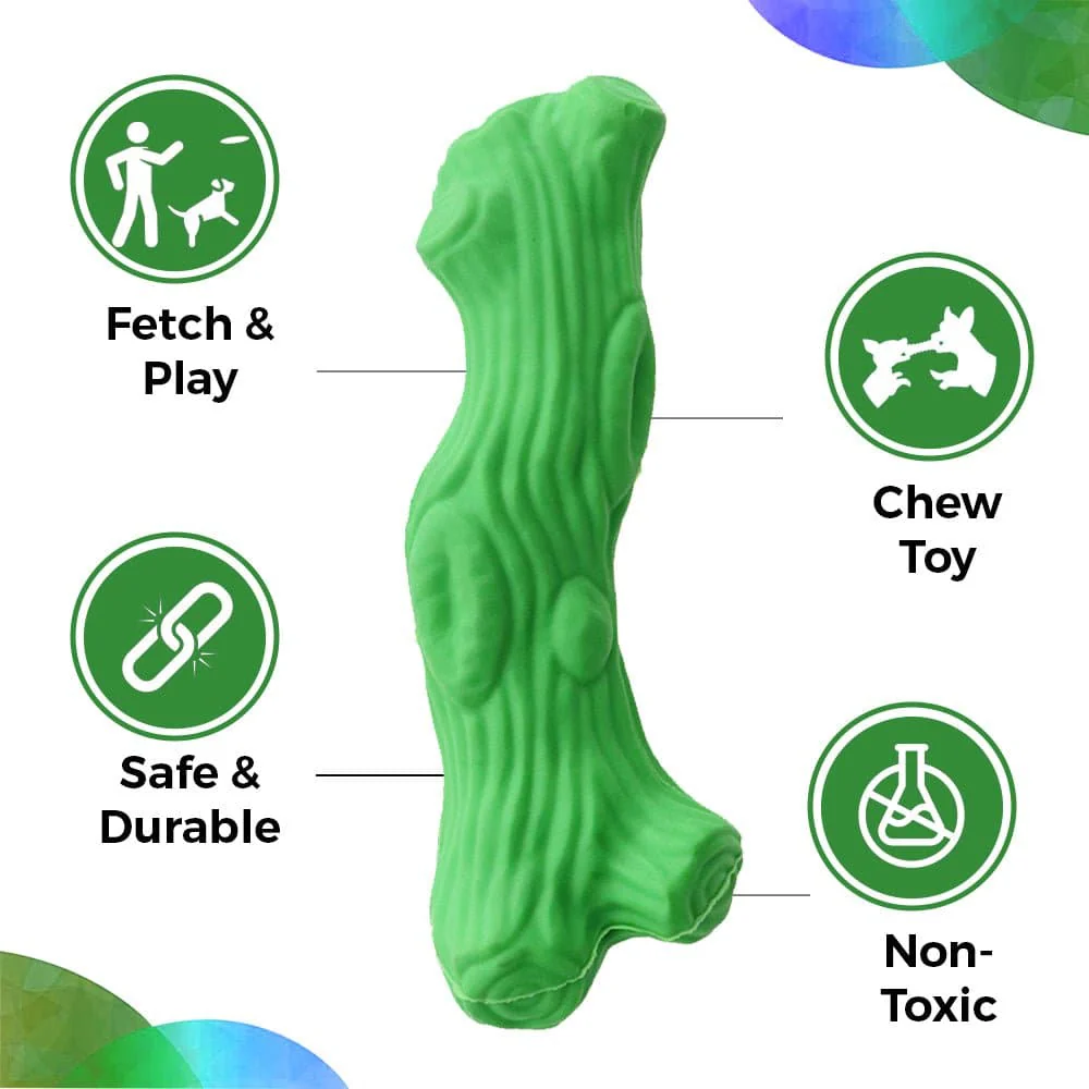Goofy Tails Tree Trunk Chew Toys for Dogs (Green) - Image 4