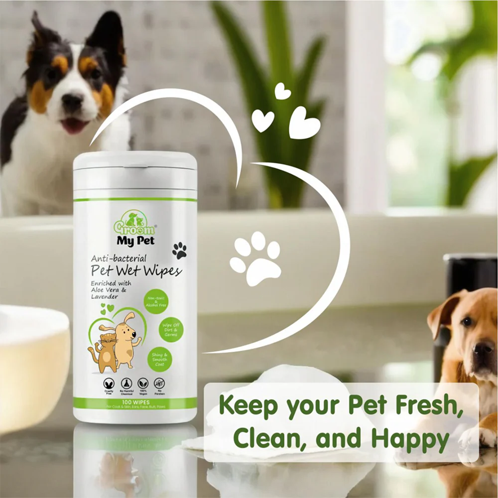 Groom My Pet Anti Bacterial Wet Wipes for Dogs and Cats - Image 4