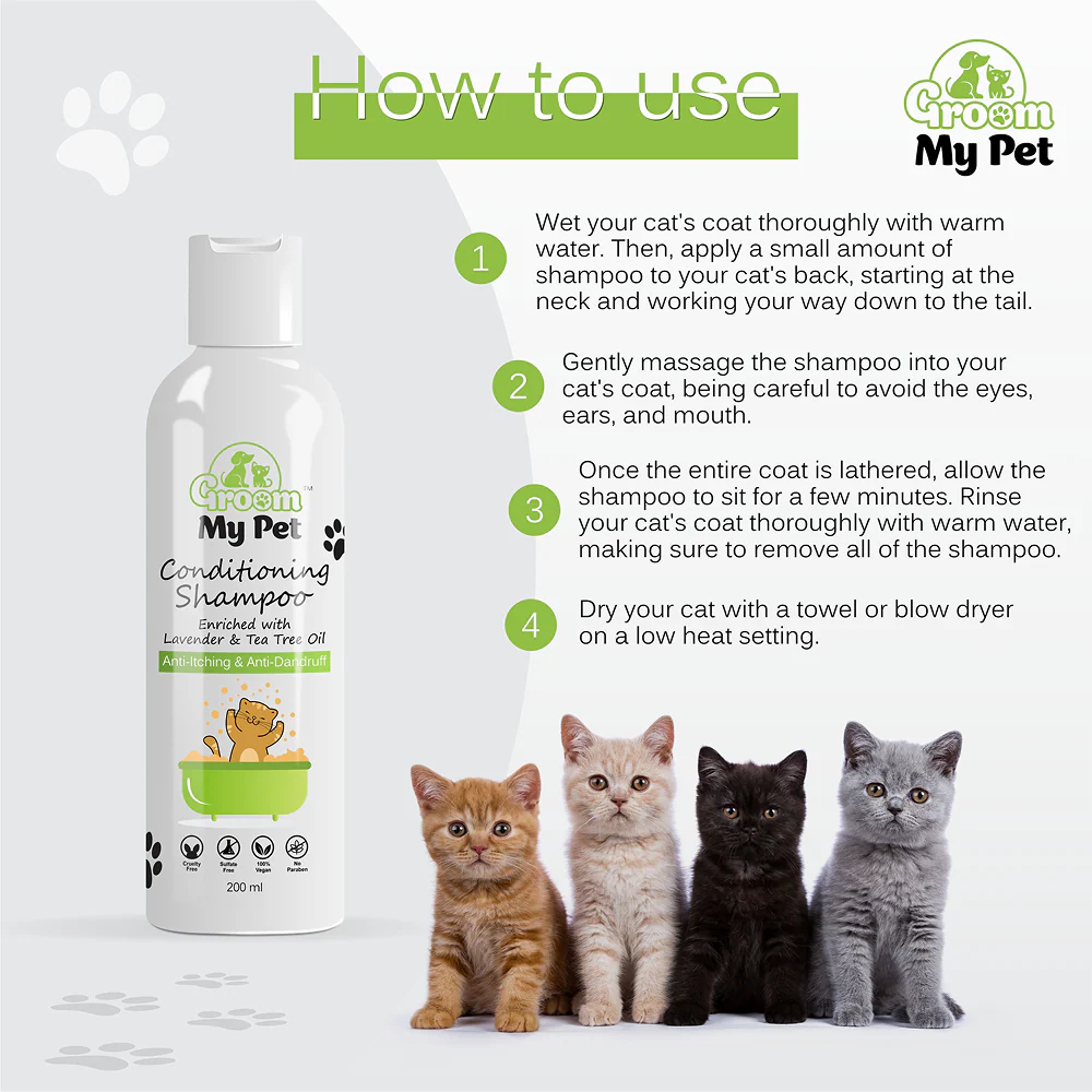 Groom My Pet Anti Itch & Dandruff Conditioning Shampoo for Cats - Image 5