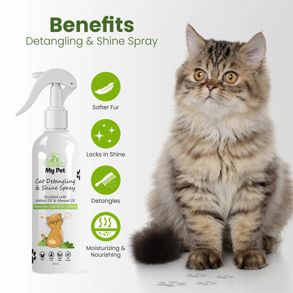 Groom My Pet Detangling and Shine Spray for Cats - Image 2