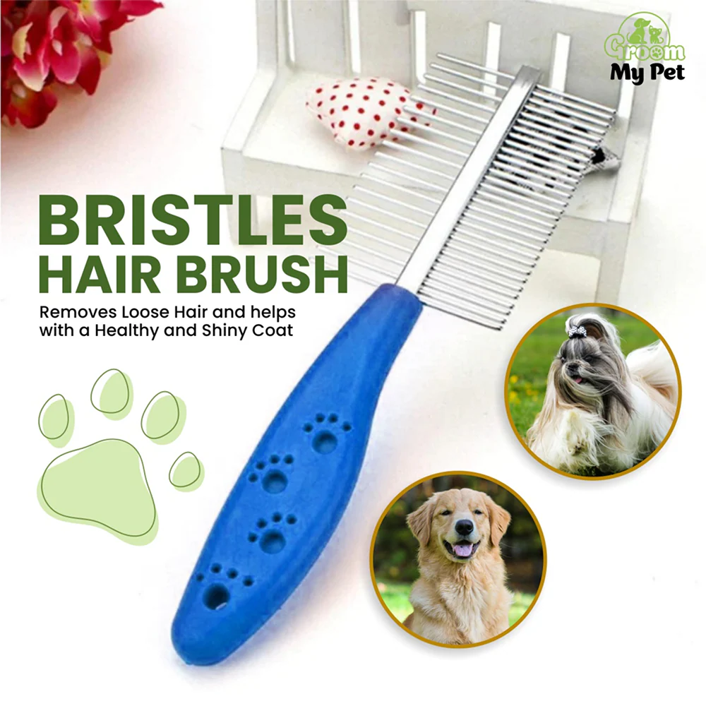 Groom My Pet Double Side Steel Comb for Dogs and Cats (Blue) - Image 2