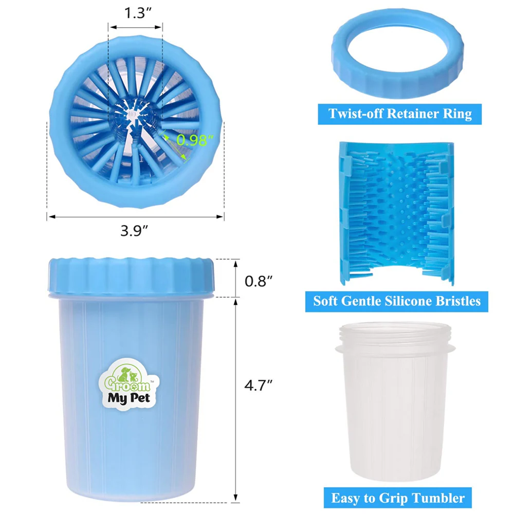 Groom My Pet Paw Cleaner for Dogs and Cats (Blue) - Image 2