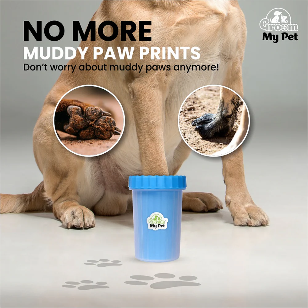 Groom My Pet Paw Cleaner for Dogs and Cats (Blue) - Image 3