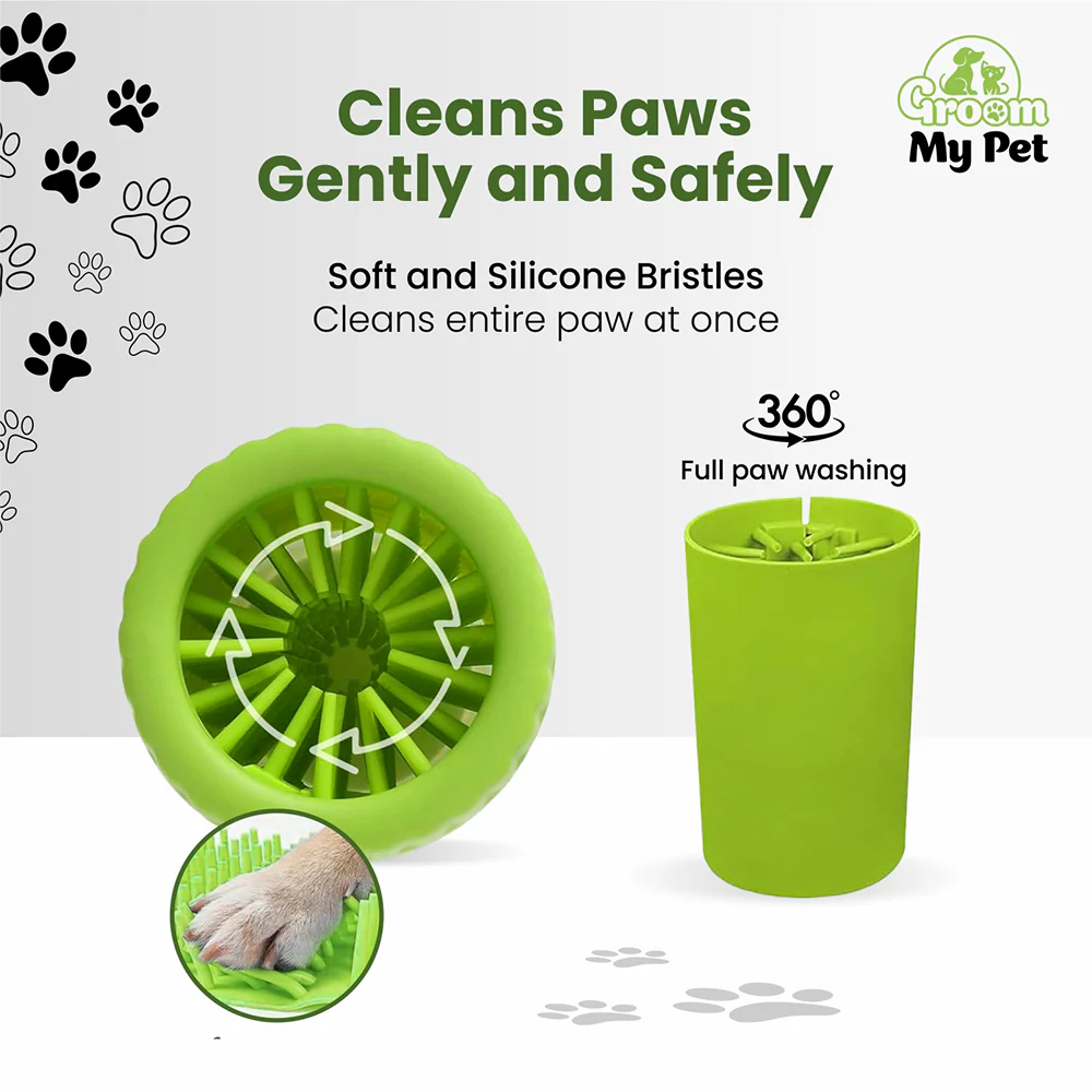 Groom My Pet Paw Cleaner for Dogs and Cats (Green) - Image 2