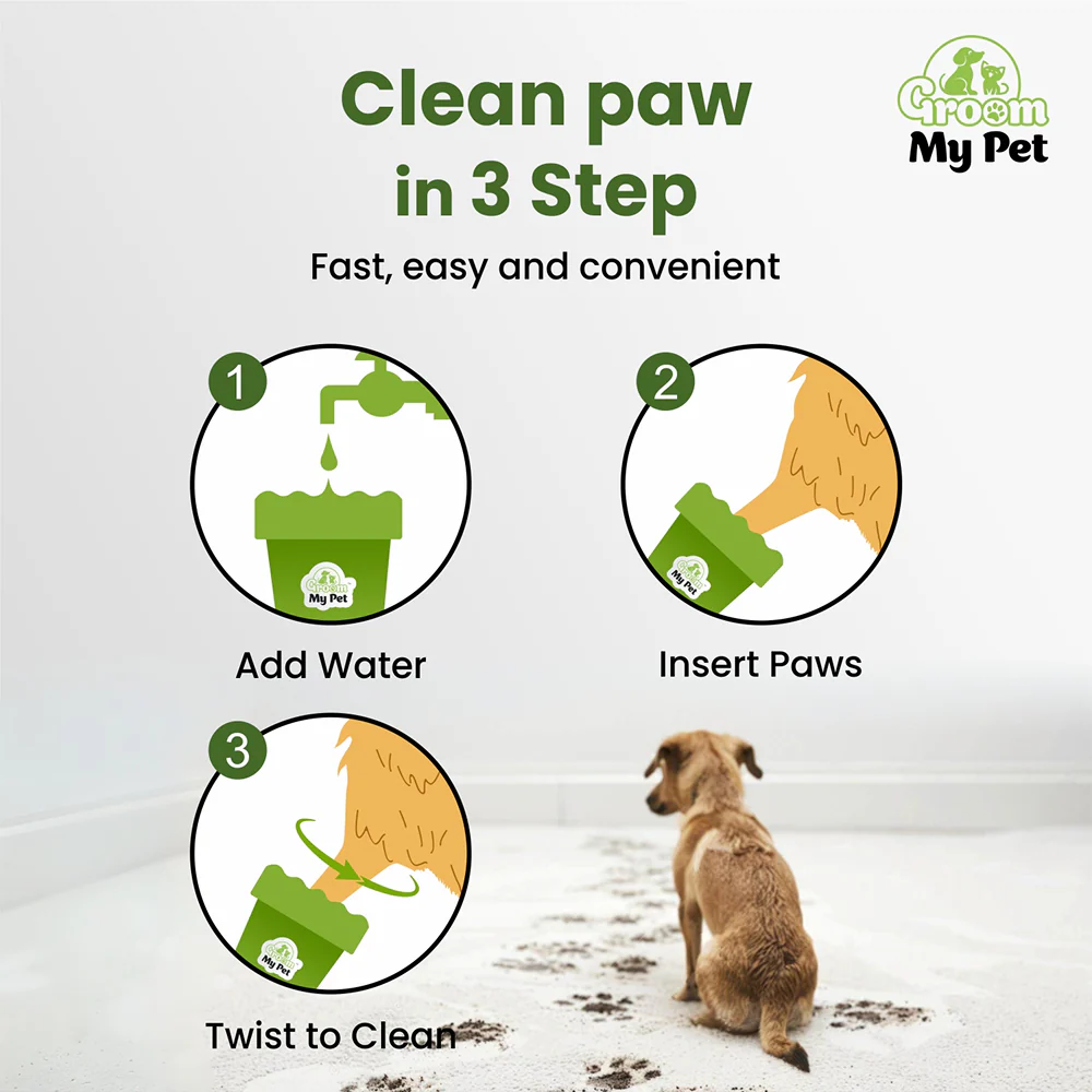 Groom My Pet Paw Cleaner for Dogs and Cats (Green) - Image 4
