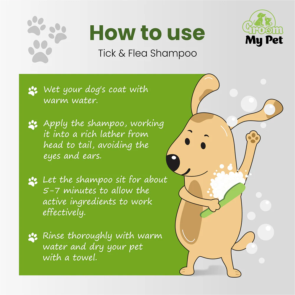 Groom My Pet Tick and Flea Shampoo for Dogs - Image 6