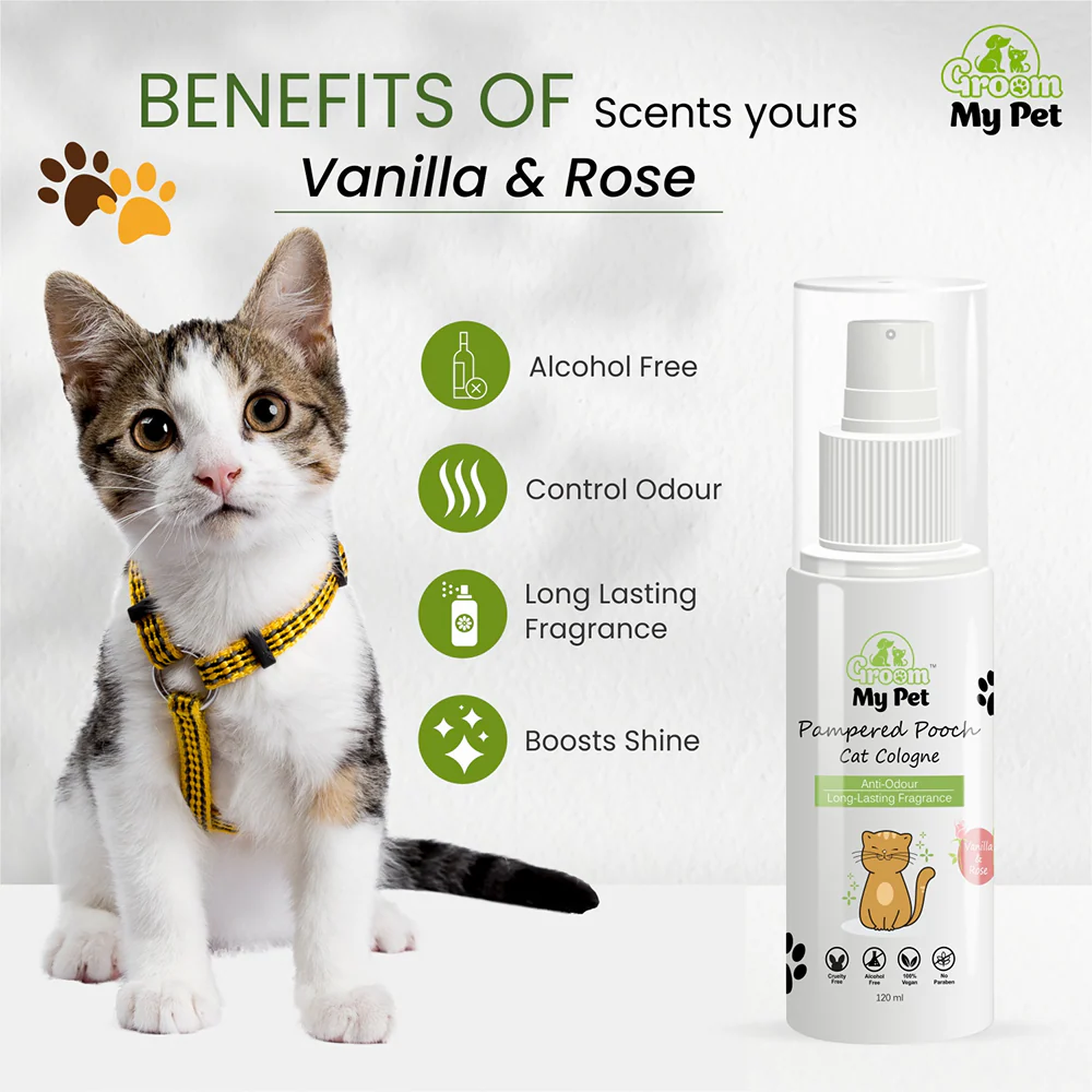 Groom My Pet Vanilla and Rose Pampered Pooch Cologne for Cats - Image 2