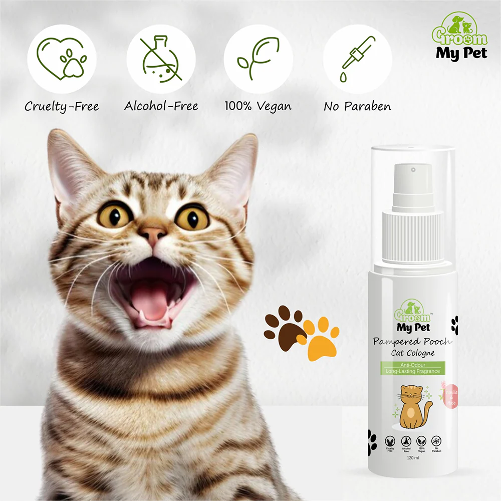 Groom My Pet Vanilla and Rose Pampered Pooch Cologne for Cats - Image 3