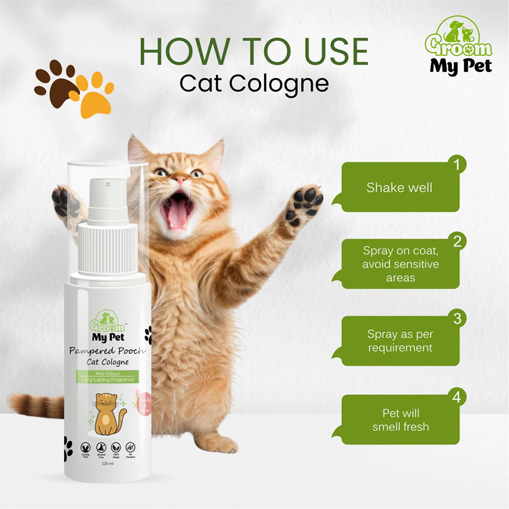 Groom My Pet Vanilla and Rose Pampered Pooch Cologne for Cats - Image 5