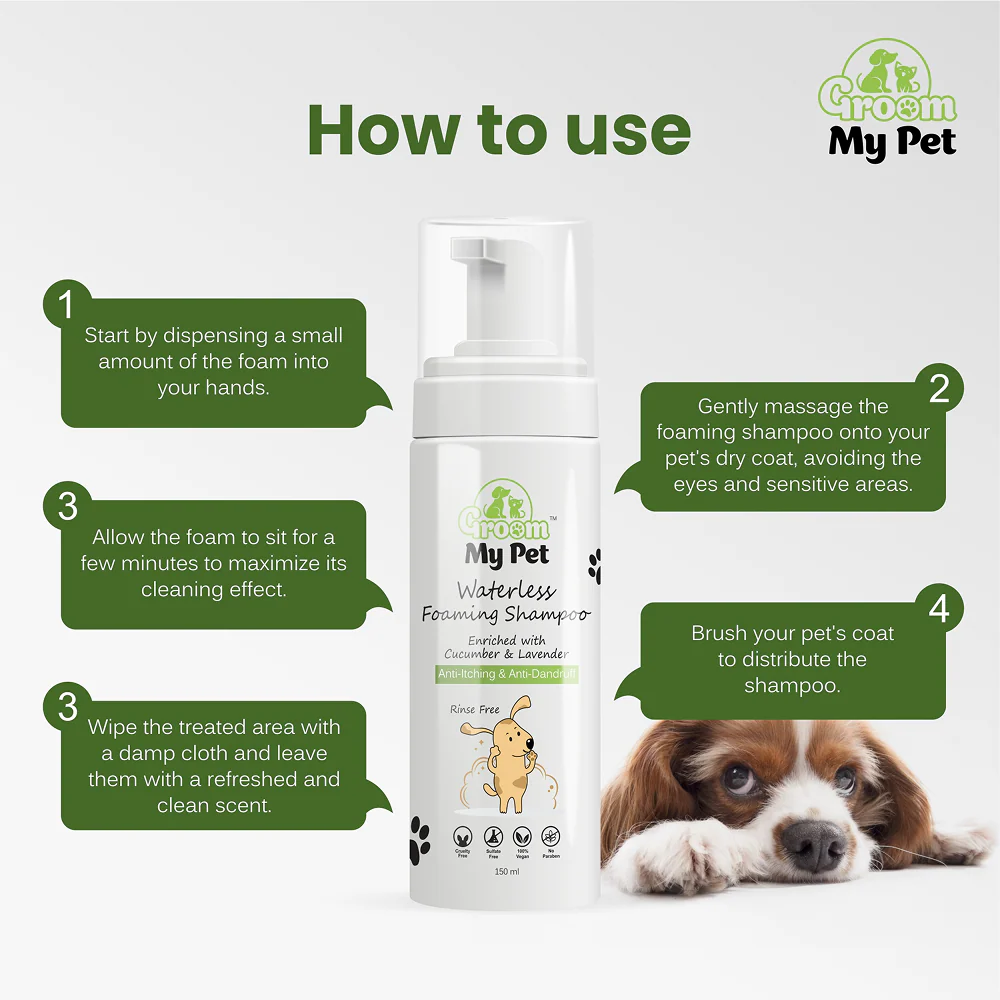 Groom My Pet Waterless Foaming Shampoo for Dogs - Image 5