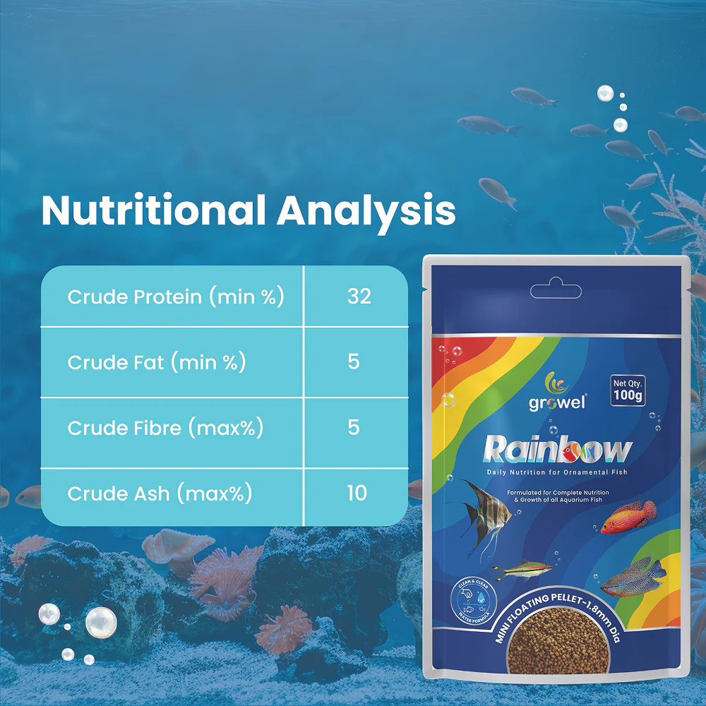Growel Rainbow Medium 5.5mm Floating Pellet for Fish - Image 4