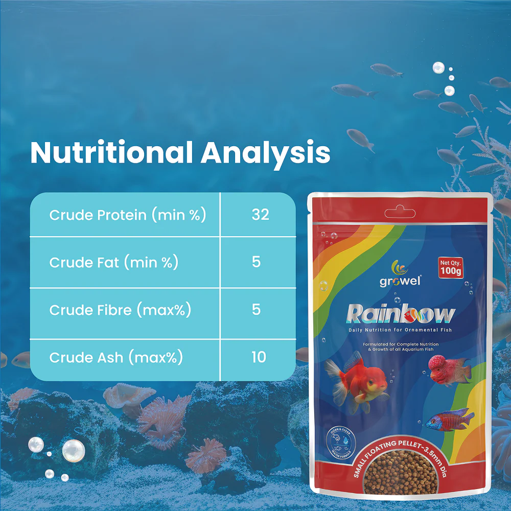 Growel Rainbow Small 3.5mm Floating Pellet for Fish - Image 3