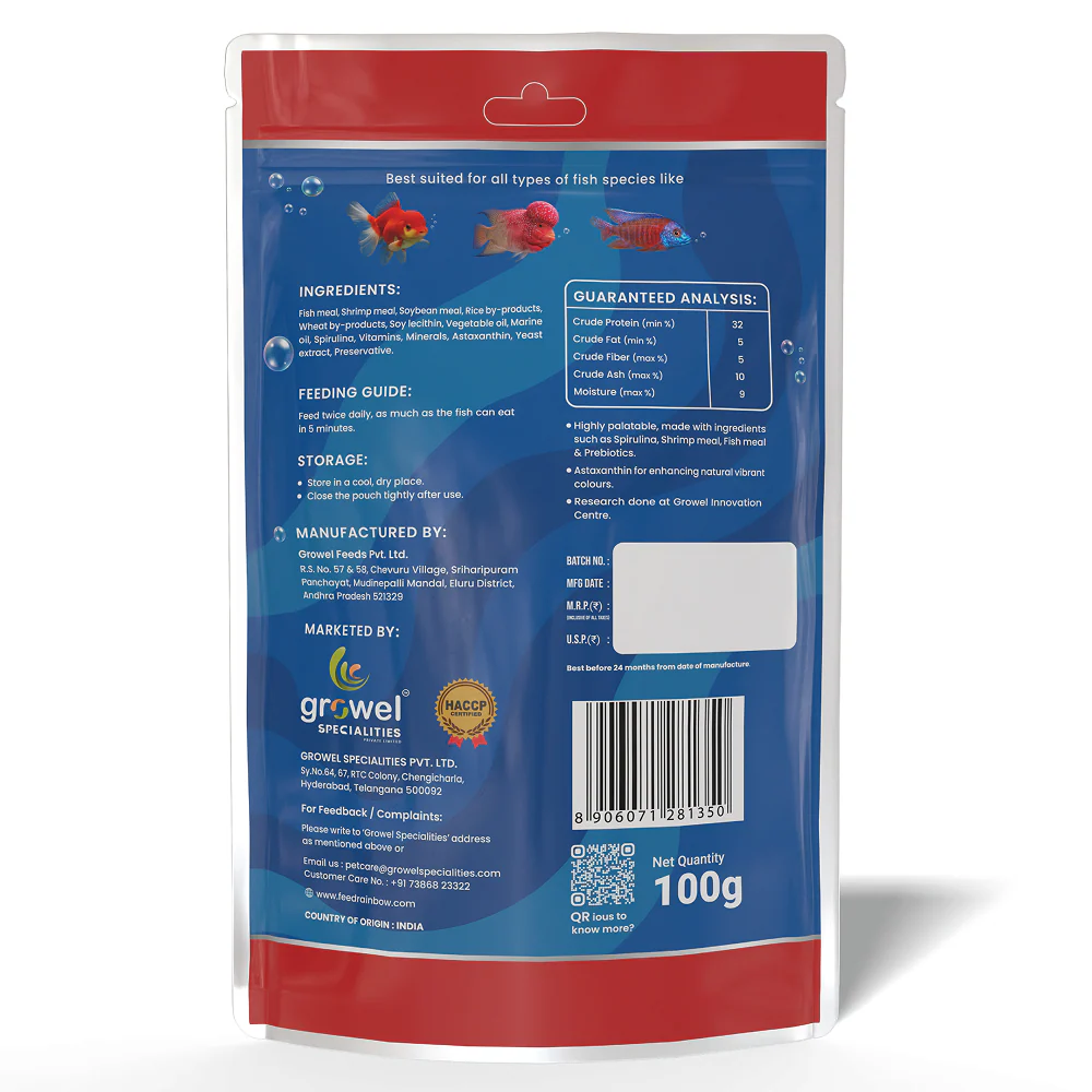 Growel Rainbow Small 3.5mm Floating Pellet for Fish - Image 6