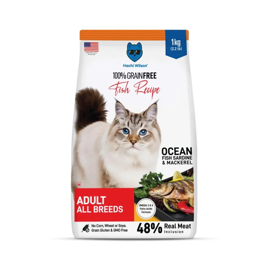 Hachi Wilson Grain Free Ocean Fish Sardine & Mackerel Adult Cat Dry Food - Image 6