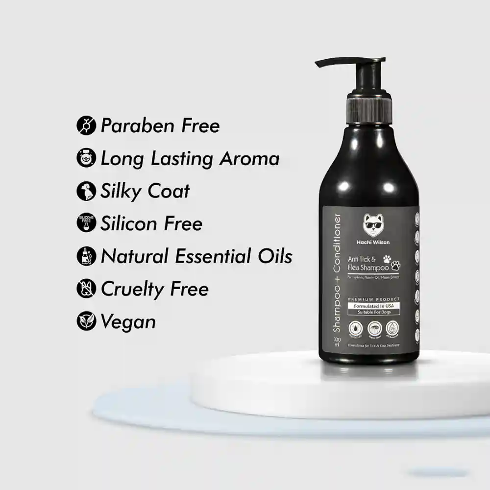 Hachi Wilson Premium Anti-Tick & Flea Shampoo for Dogs and Cats - Image 2