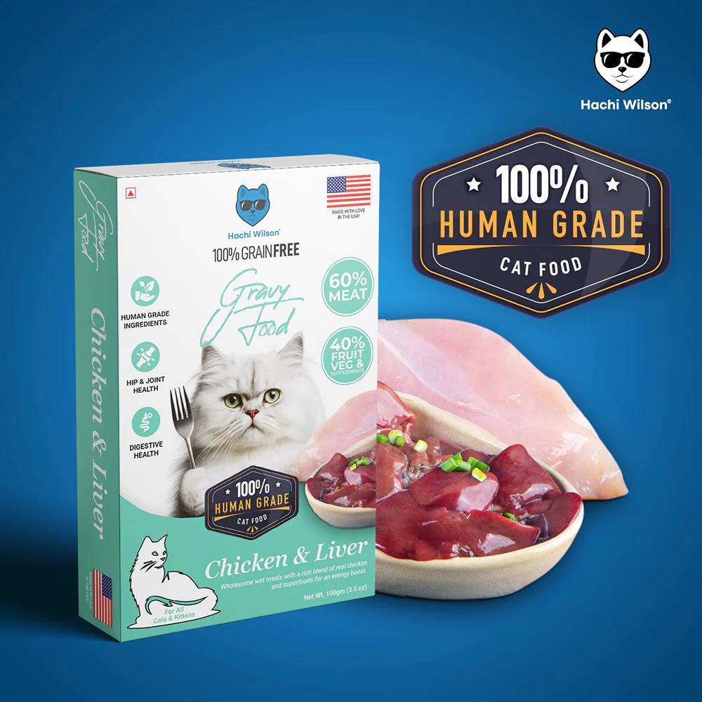 Hachi Wilson Premium Chicken and Liver Gravy Cat Wet Food - Image 3
