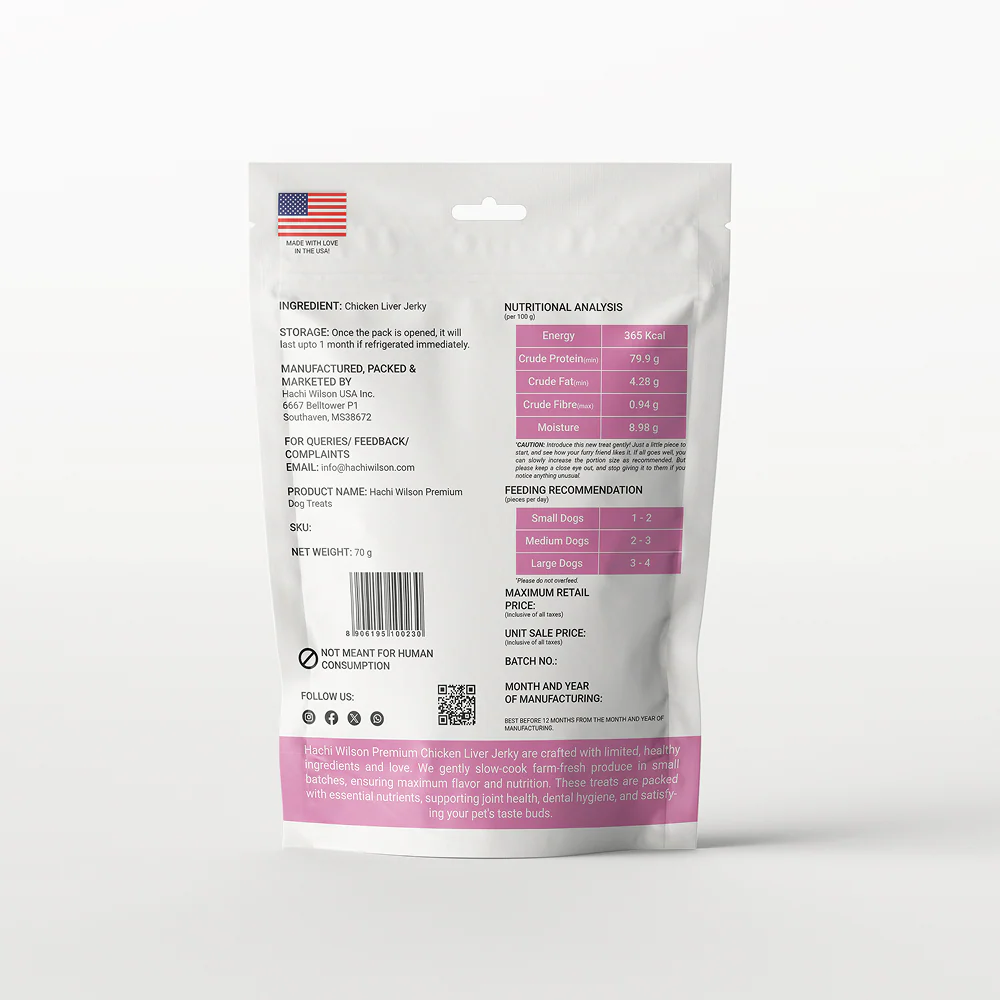 Hachi Wilson Premium Chicken Liver Jerky Dog Treat - Image 10