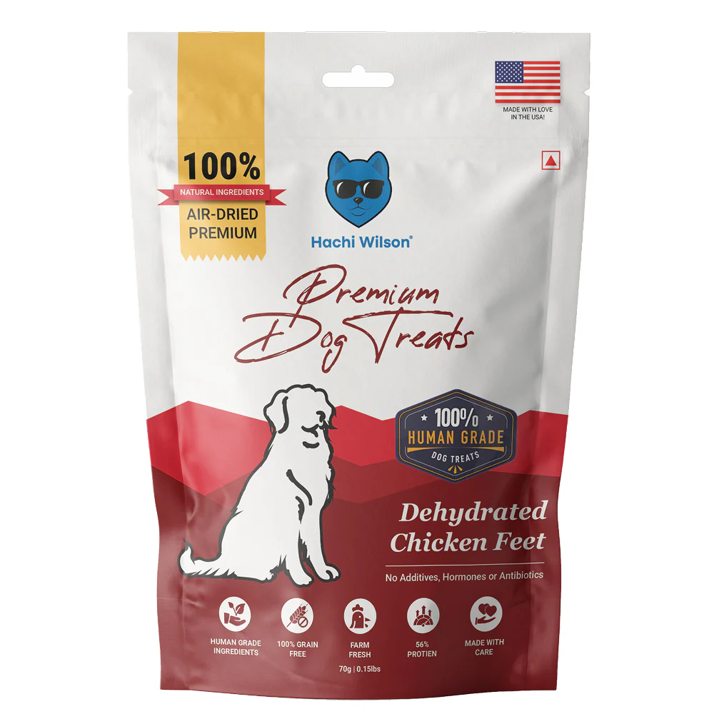 Hachi Wilson Premium Dehydrated Chicken Feet Jerky Dog Treat - Image 2