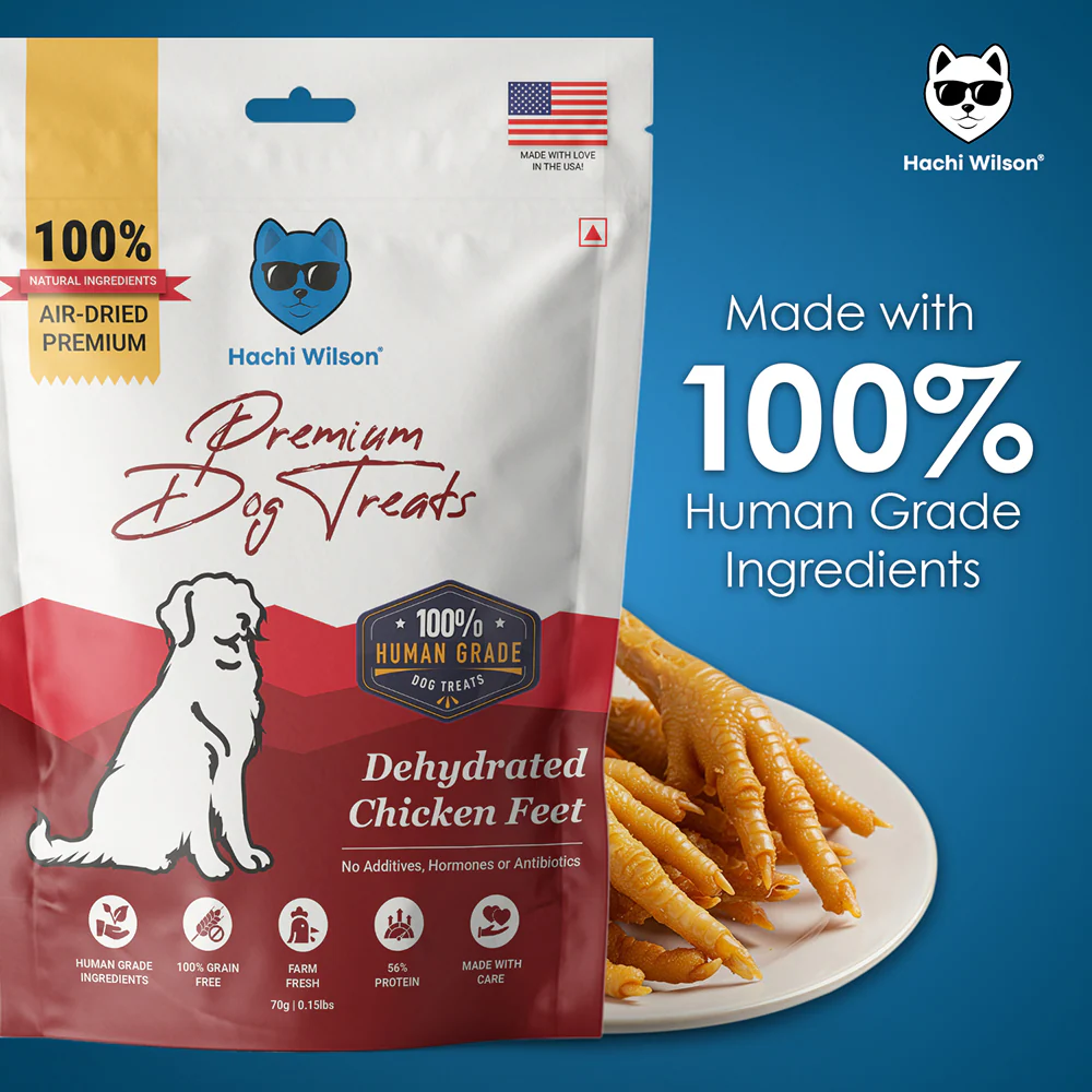 Hachi Wilson Premium Dehydrated Chicken Feet Jerky Dog Treat - Image 4