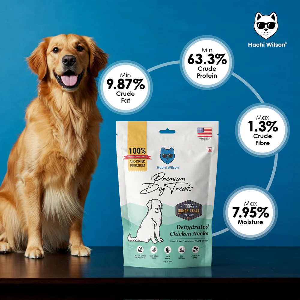 Hachi Wilson Premium Dehydrated Chicken Neck Jerky Dog Treat - Image 2