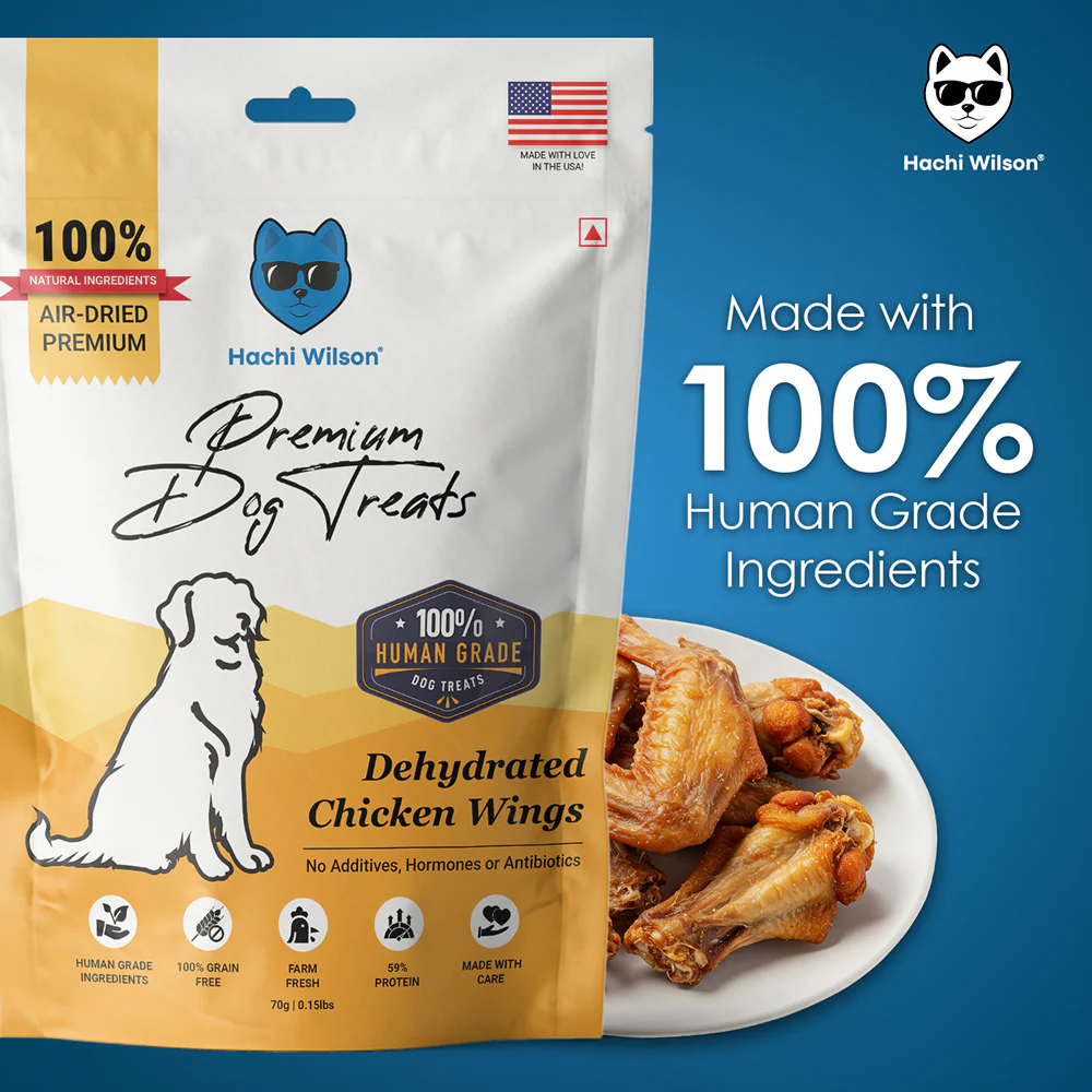 Hachi Wilson Premium Dehydrated Chicken Wings Jerky Dog Treat - Image 3