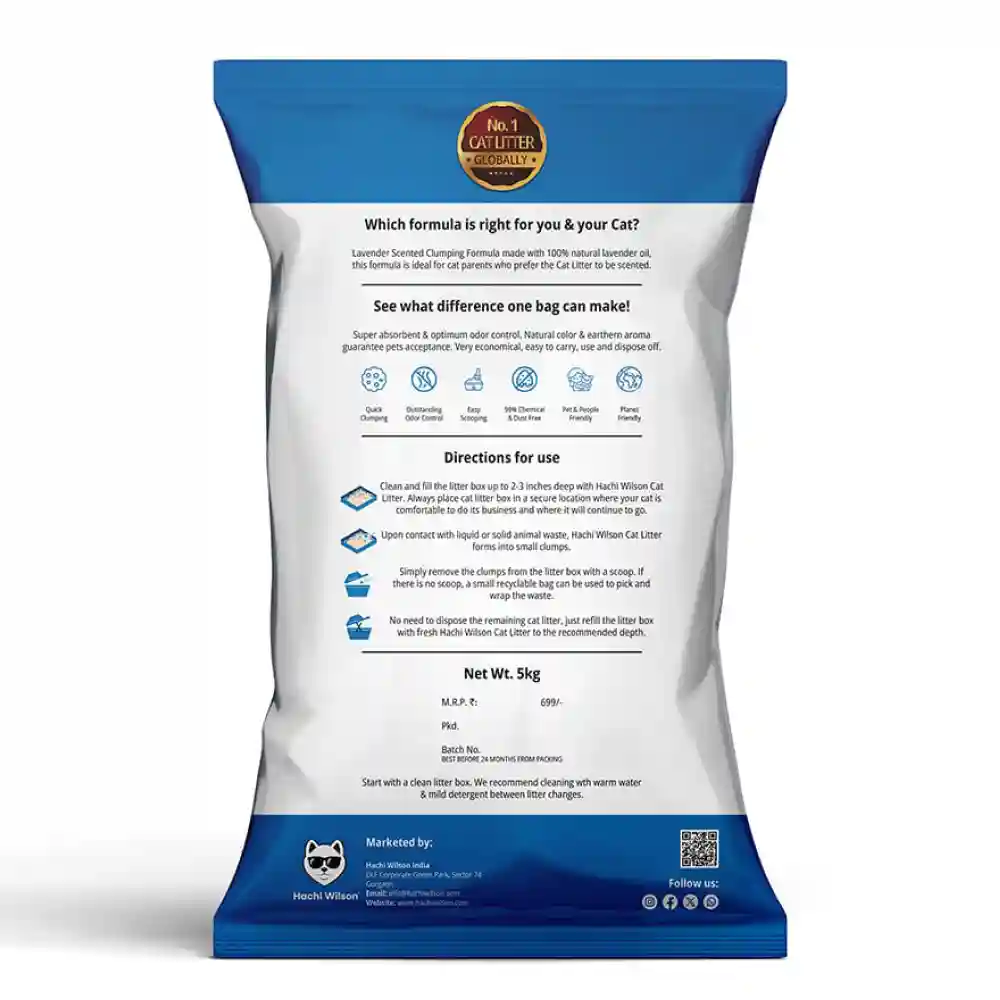 Hachi Wilson Scented Natural Bentonite White Sand Cat Litter - Image 11