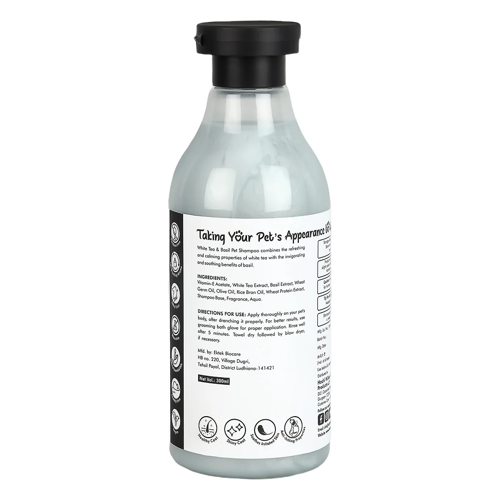 Hachi Wilson Super Premium White Tea and Basil Shampoo for Cats - Image 2