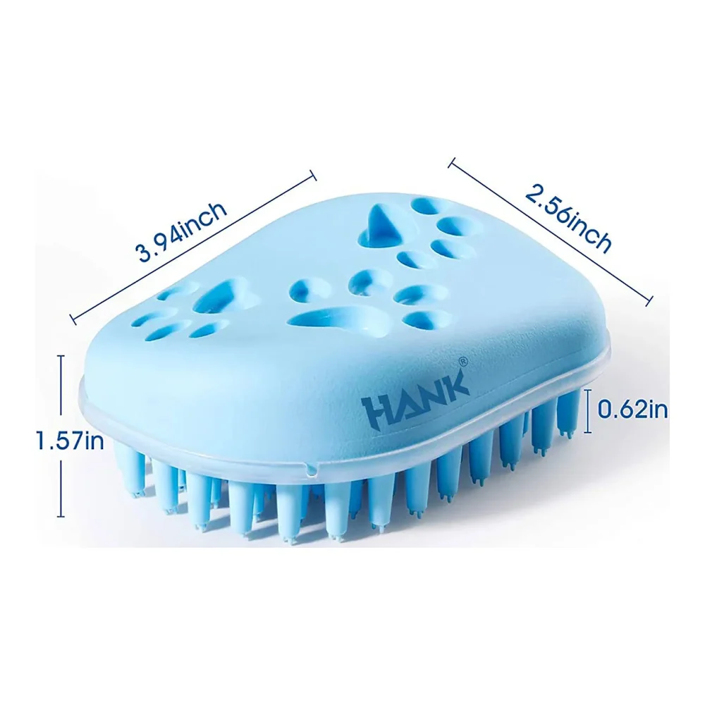 Hank 3 in 1 Bath Brush for Pets (Blue) - Image 2