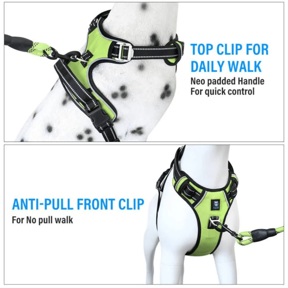 Hank 3M Reflective Harness for Puller Dogs (Neon Green) - Image 6