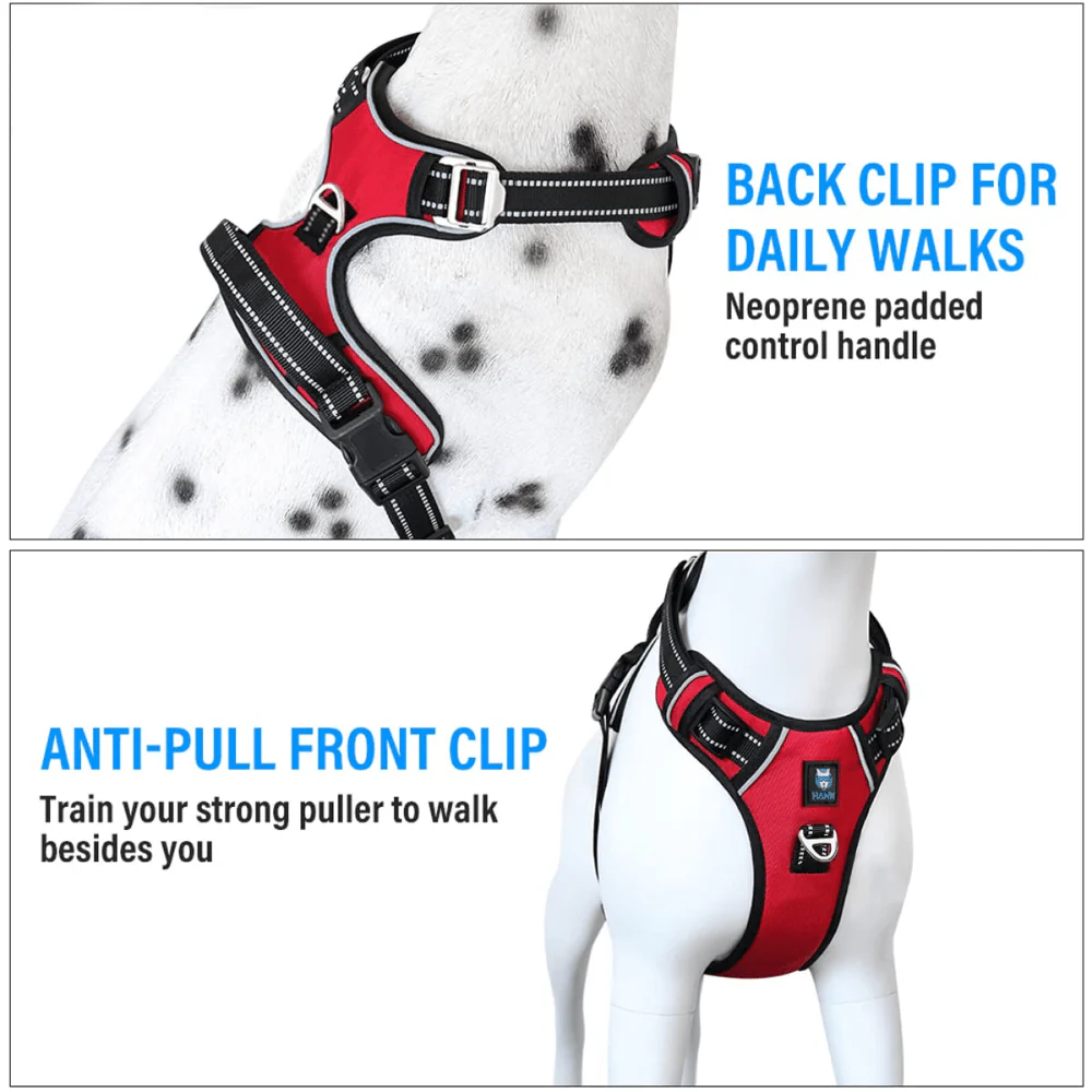 Hank 3M Reflective Harness for Puller Dogs (Red) - Image 5